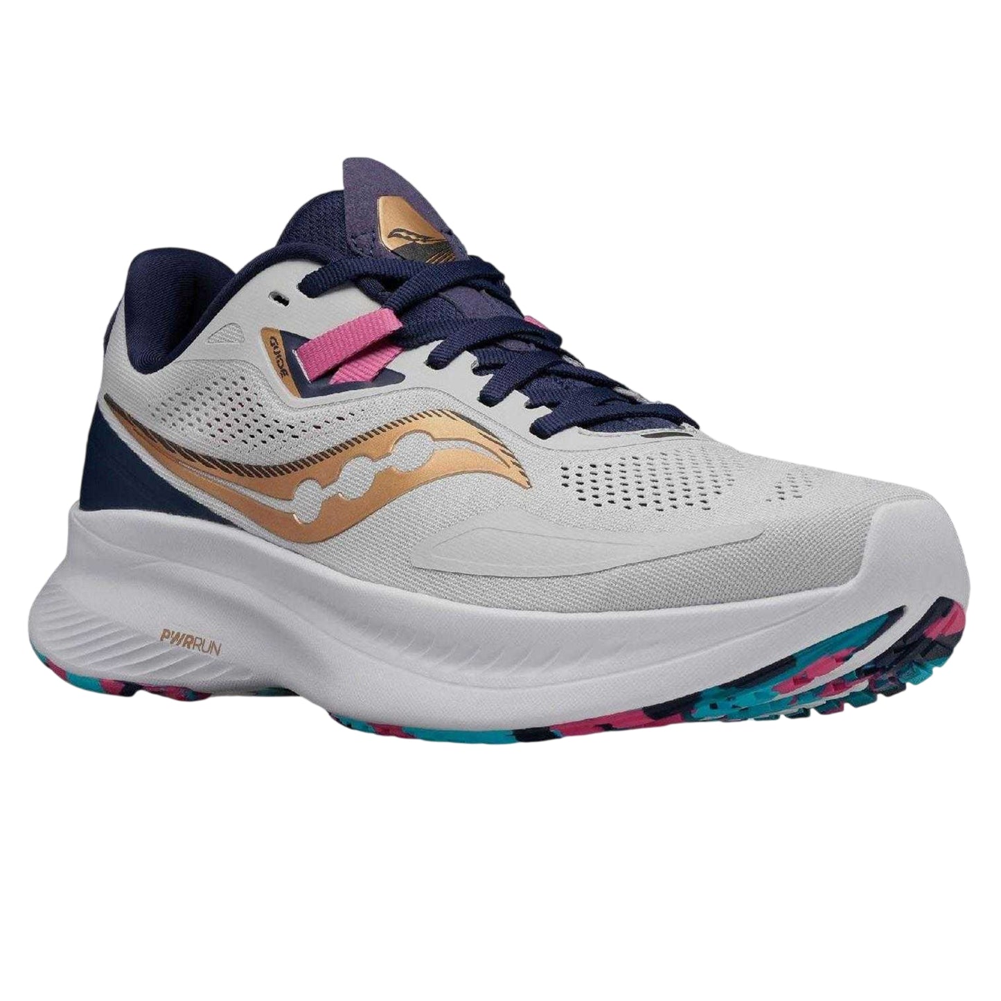 Grey - Pack Shot - Saucony Womens-Ladies Guide 15 Running Shoes