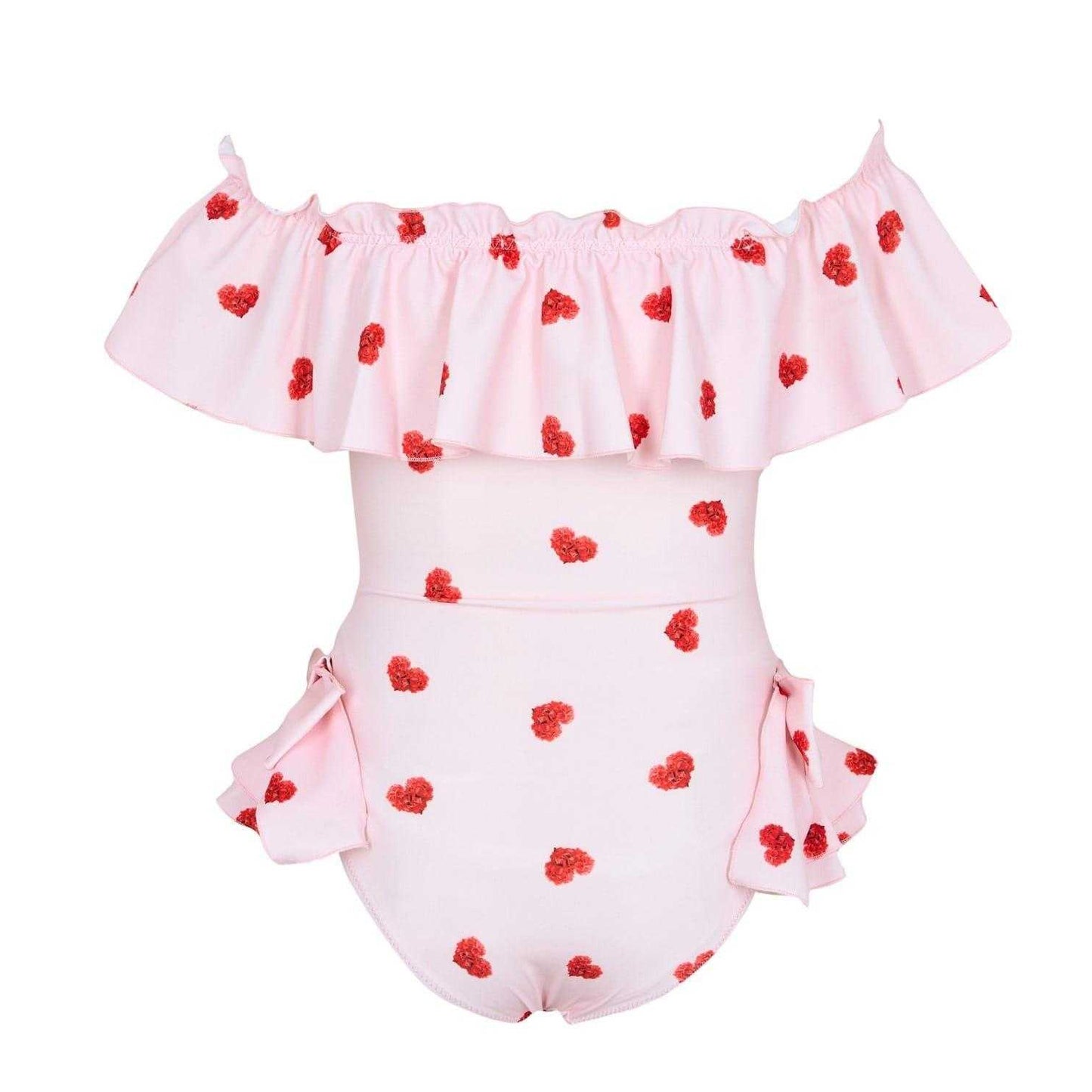 Pink - Back - Phi Girls Hearts One Piece Swimsuit