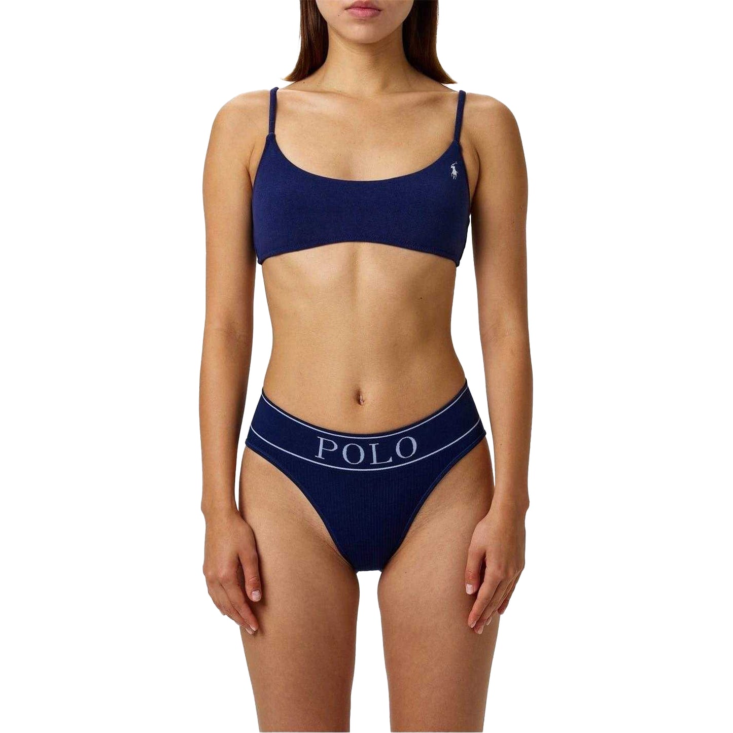 Navy Blue - Lifestyle - Ralph Lauren Womens-Ladies Pony Bikini Top