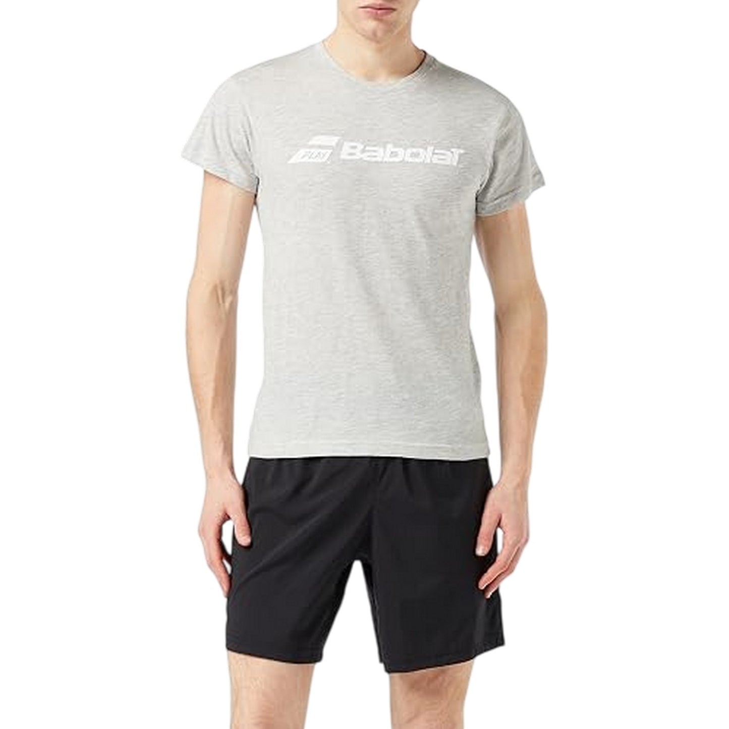 High Rise Grey - Lifestyle - Babolat Mens Chest Logo Regular T-Shirt