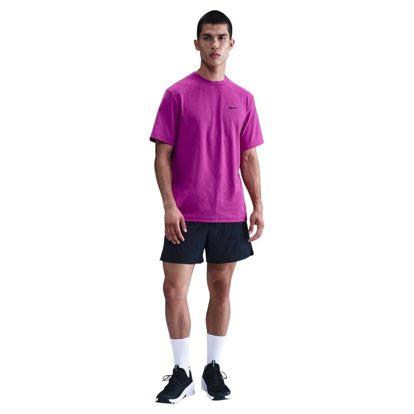 Vivid Viola Purple - Lifestyle - Nike Mens Hyverse Swoosh Short-Sleeved T-Shirt