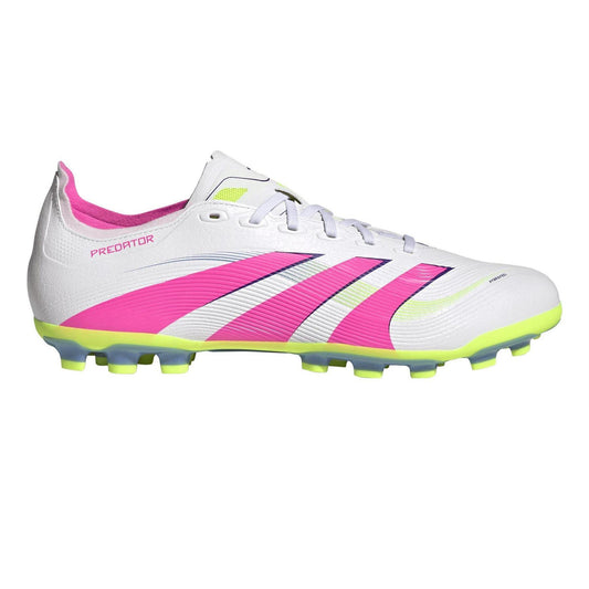 White-Pink-Yellow - Front - Adidas Mens Predator League Football Boots