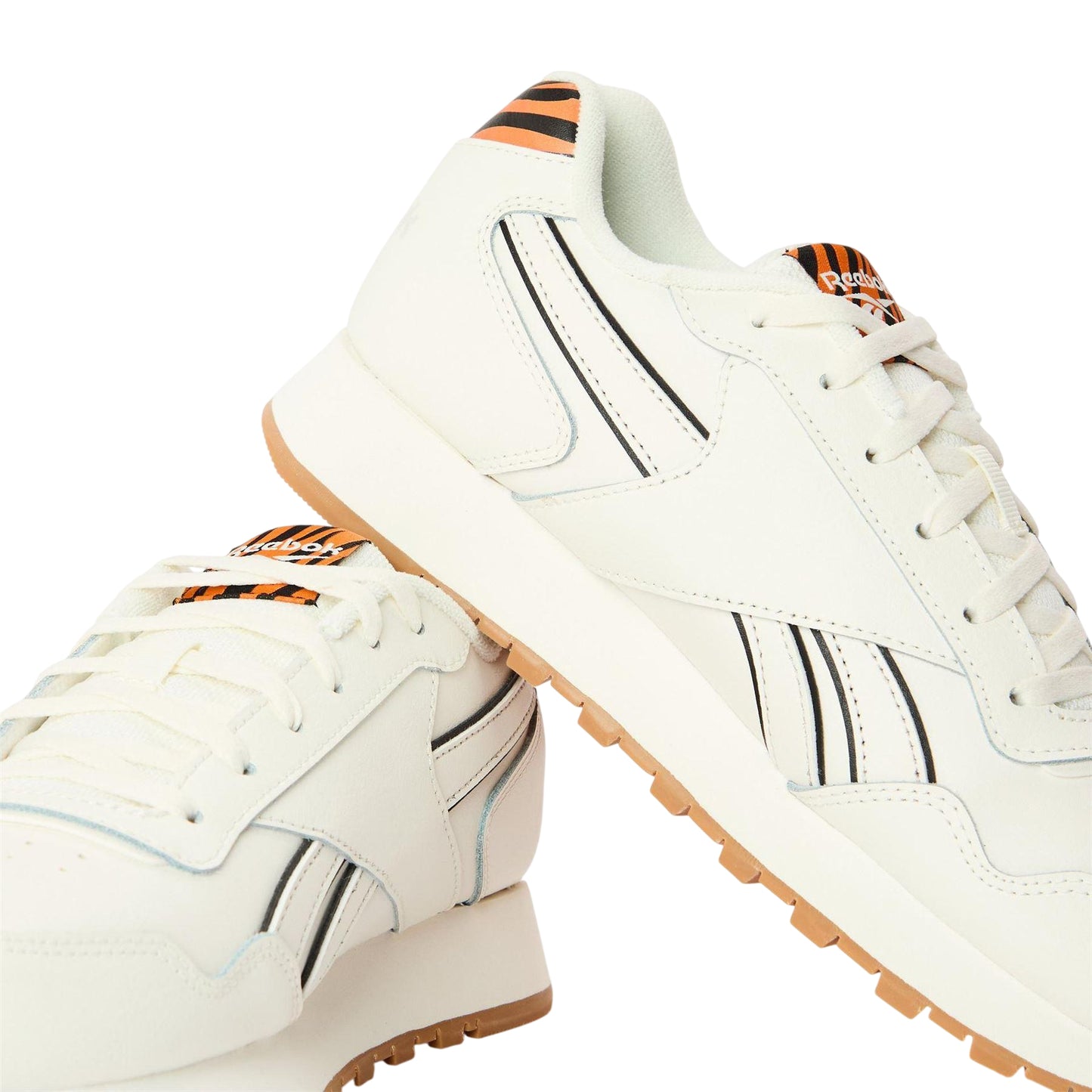 Chalk-Black - Lifestyle - Reebok Womens-Ladies Glide Leather Trainers