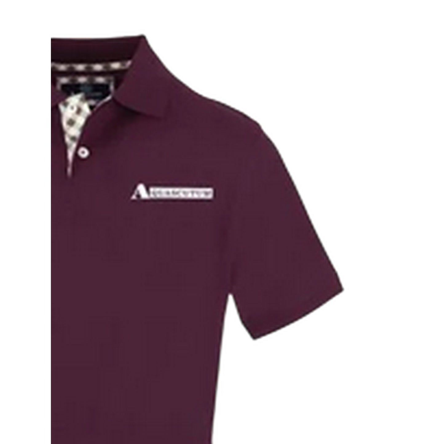 Red - Side - Aquascutum Mens Collared Short-Sleeved Polo Shirt
