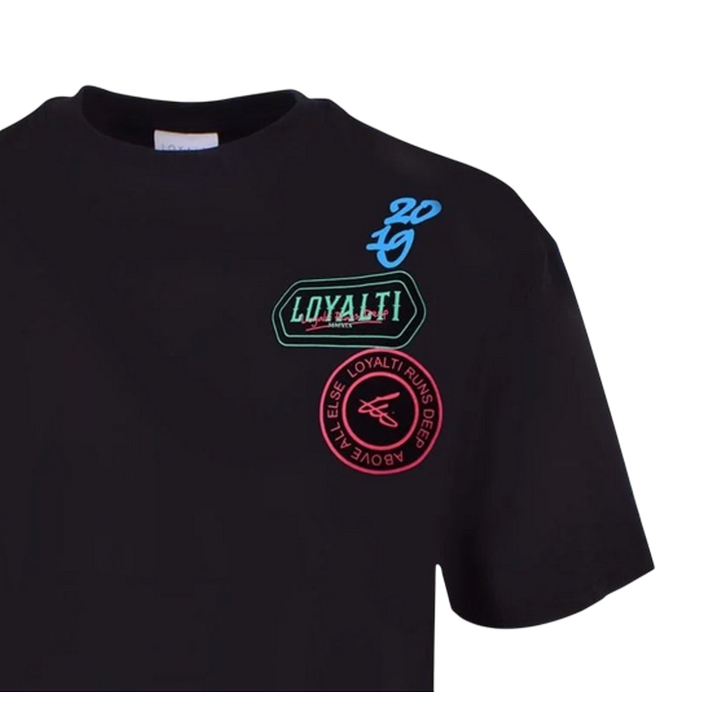 Black - Lifestyle - Loyalti Mens Neon Regular T-Shirt