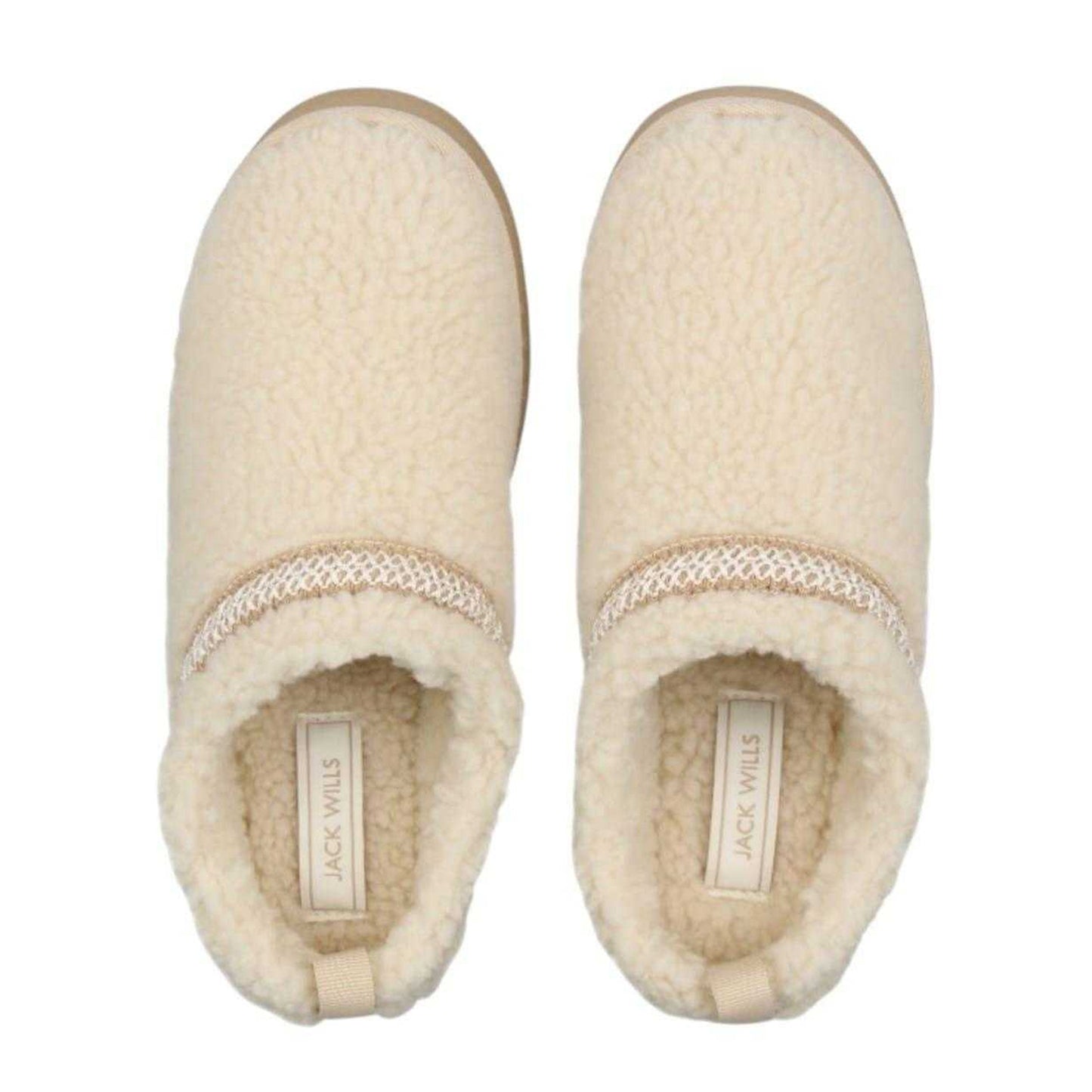 Cream - Lifestyle - Jack Wills Womens-Ladies Suede Platform Slippers