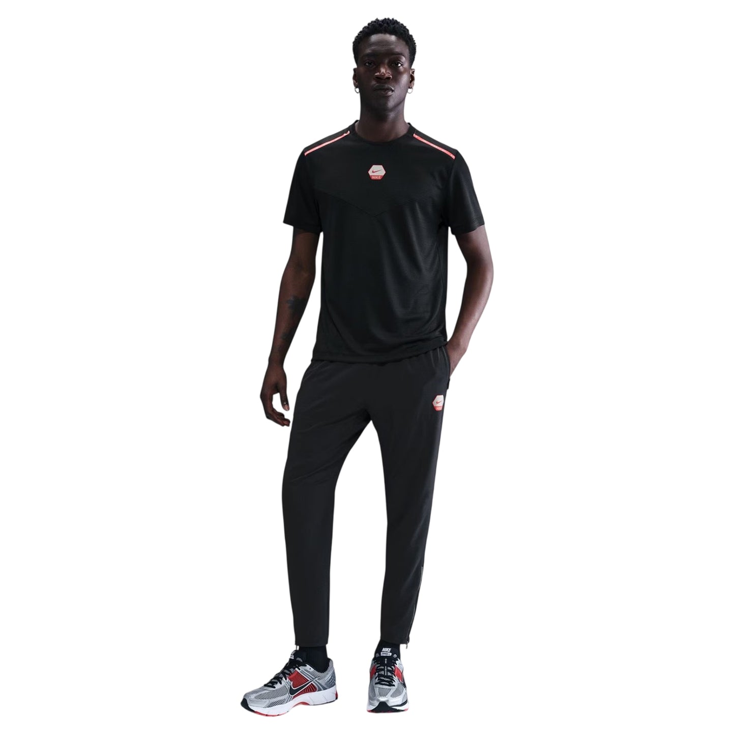 Black - Lifestyle - Nike Mens Hexagon Logo T-Shirt
