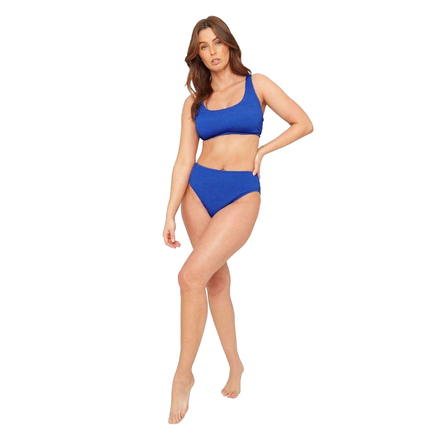 Cobalt - Lifestyle - Be You Womens-Ladies Textured Square Neck Bikini Top
