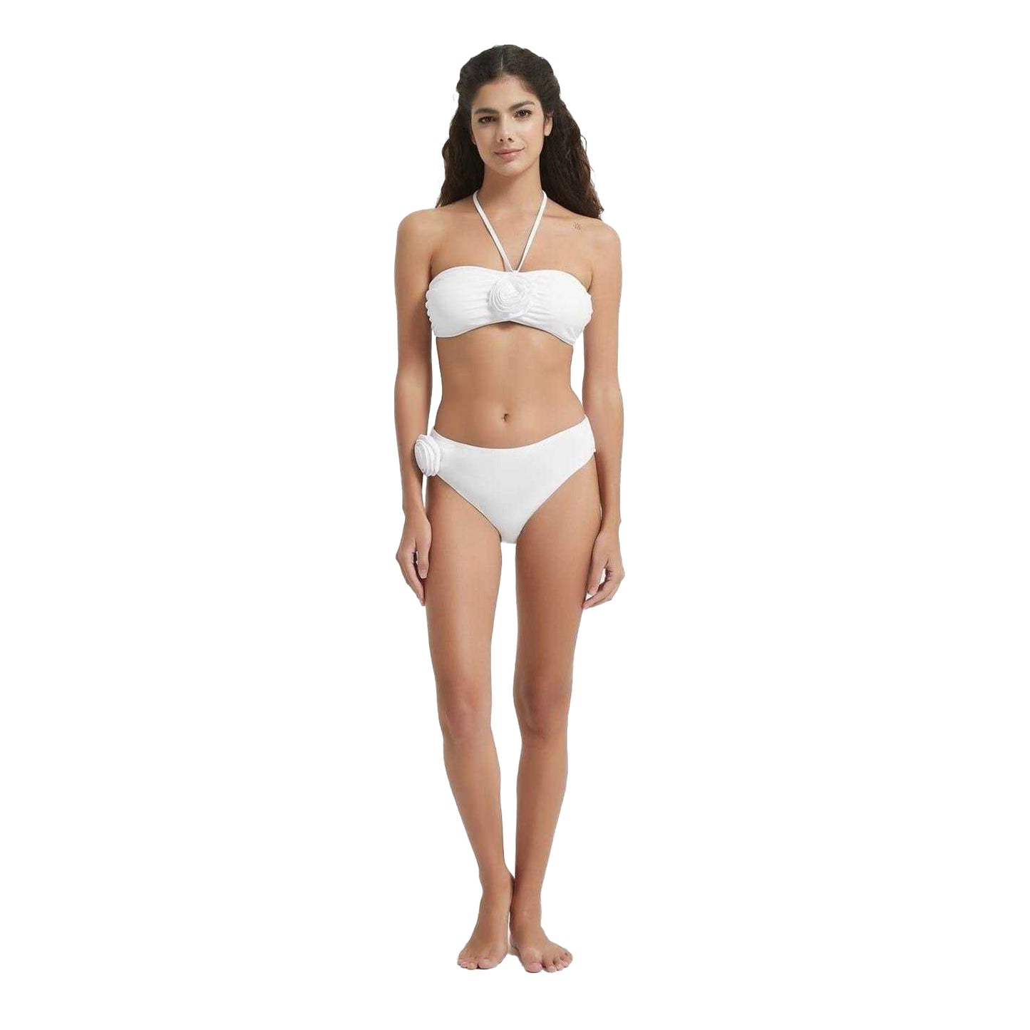 White - Lifestyle - Be You Womens-Ladies Corsage Bikini Top