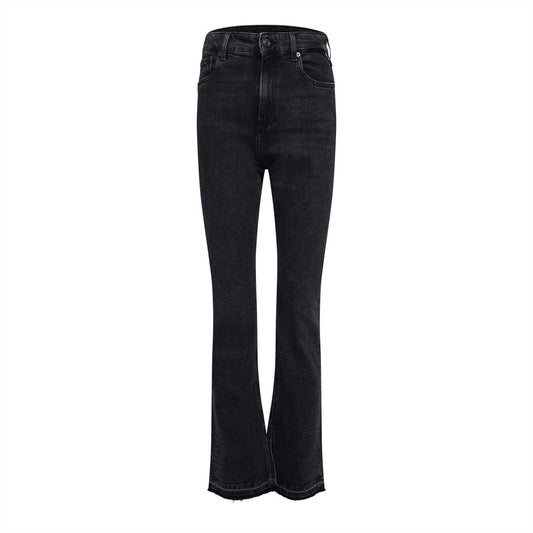 Grey - Front - Replay Womens-Ladies Cotton Fitted Jeans