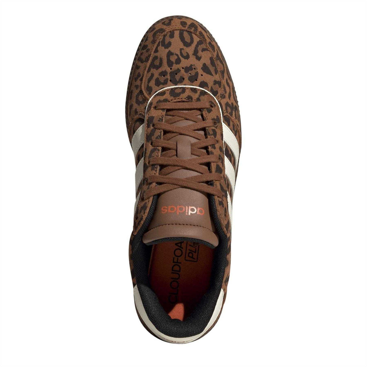 Brown-Black - Pack Shot - Adidas Womens-Ladies Leopard Print Leather Shoes