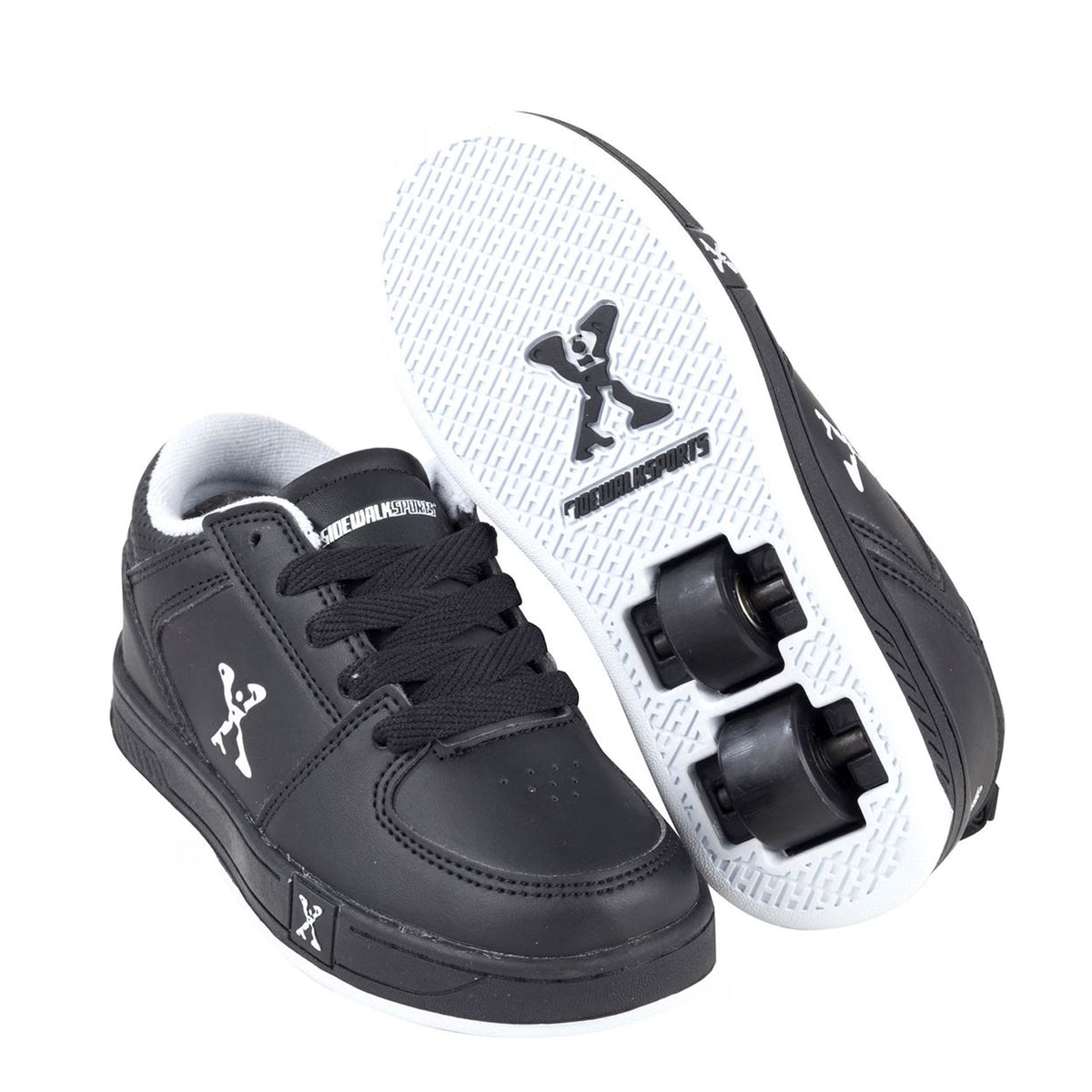 Black - Lifestyle - Sidewalk Sport Childrens-Kids Street Lace Up Trainers