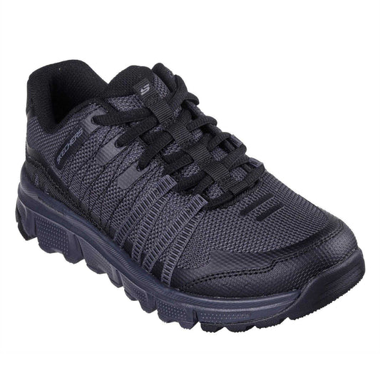 Charcoal-Black - Front - Skechers Womens-Ladies Hotmelt Lace Up Trainers