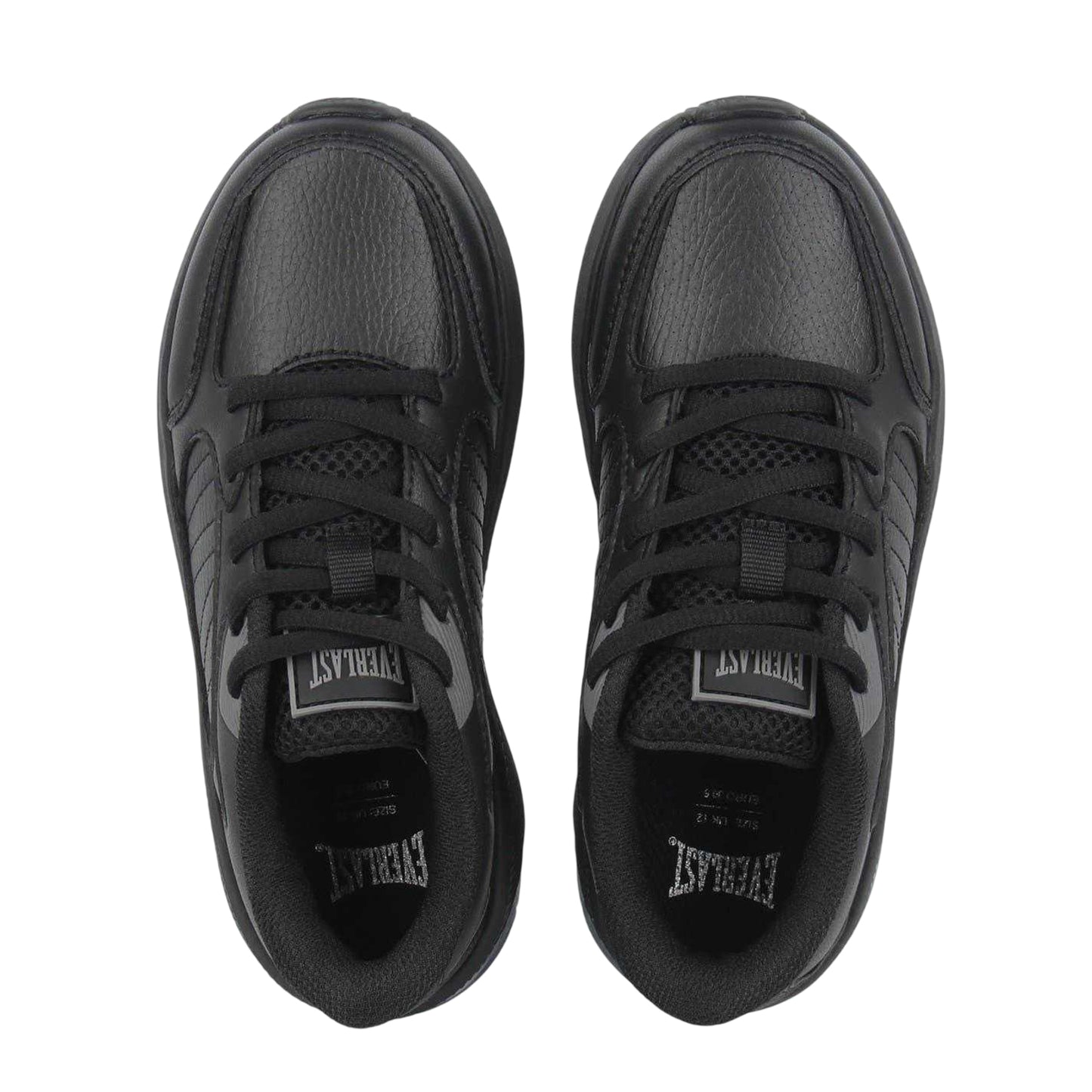 Black - Side - Everlast Childrens-Kids Assist Low Trainers