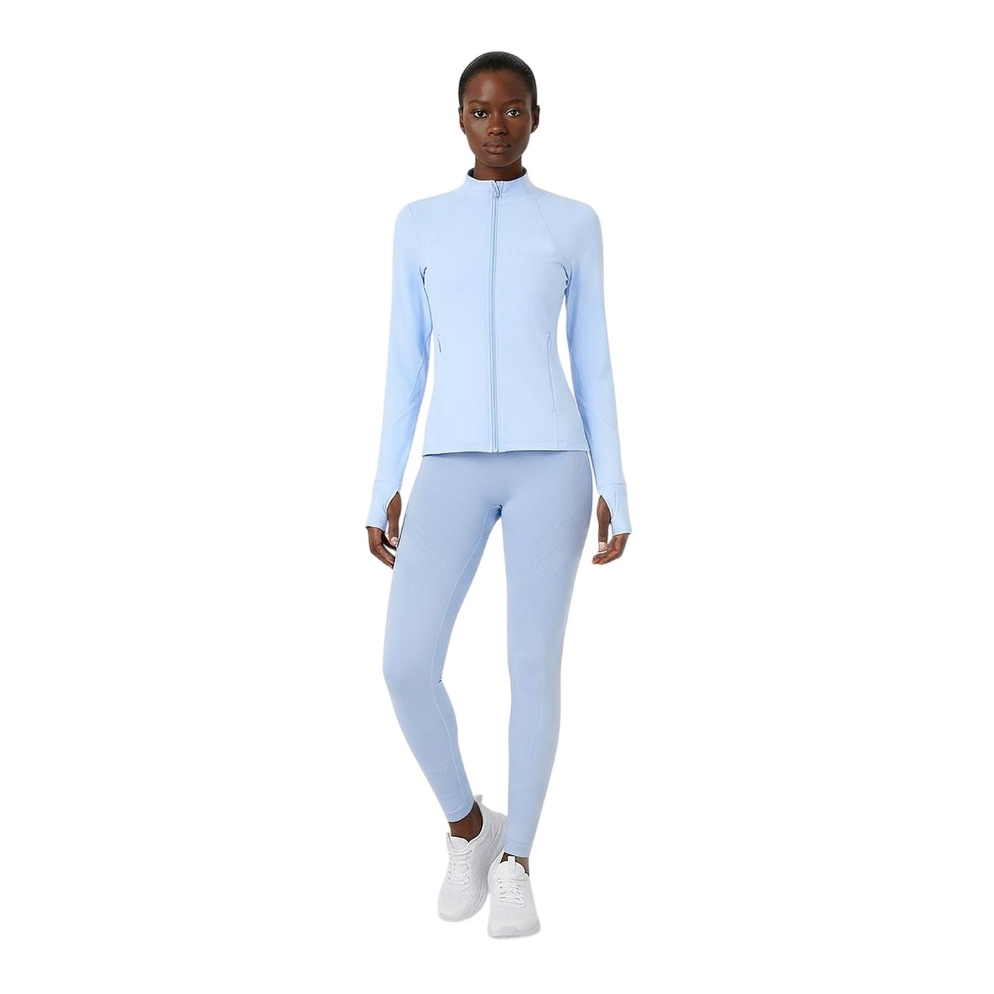 Brunnera Blue - Side - USA Pro Womens-Ladies Core Fitness Track Top