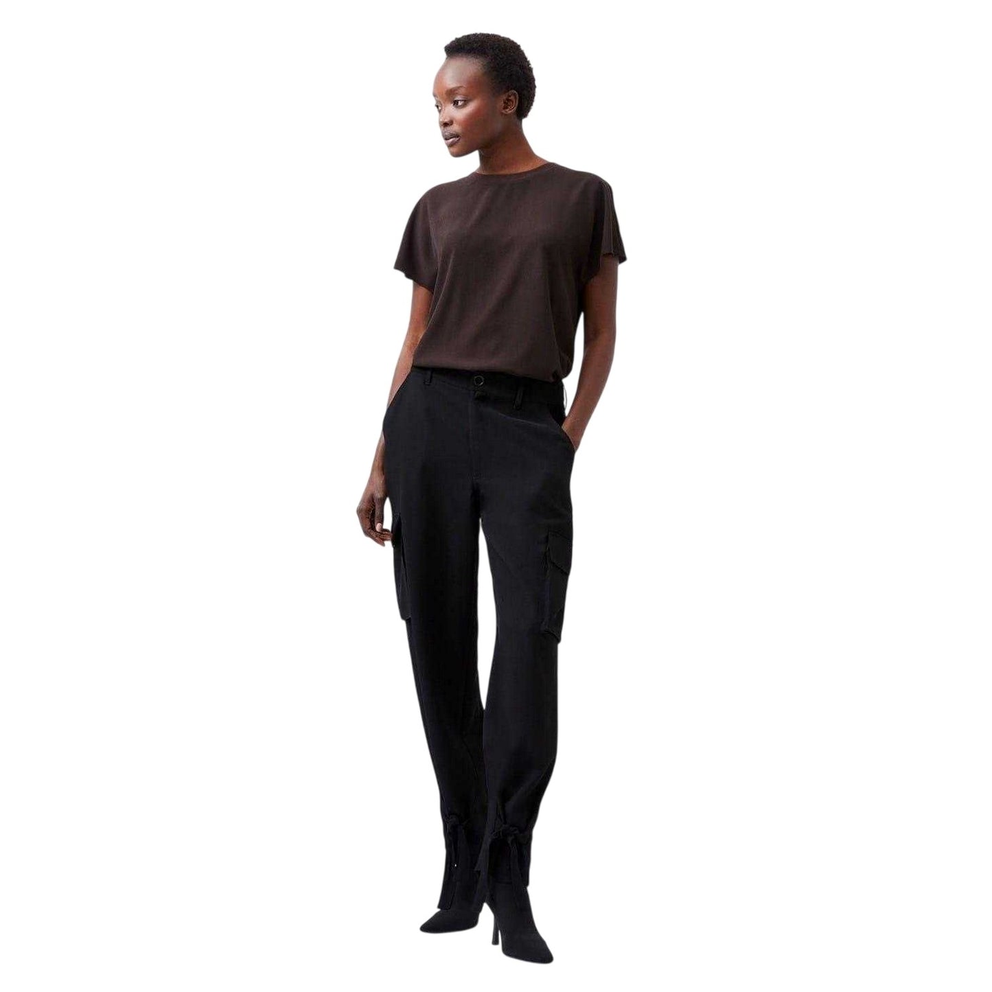 Chocolate - Side - French Connection Womens-Ladies T-Shirt