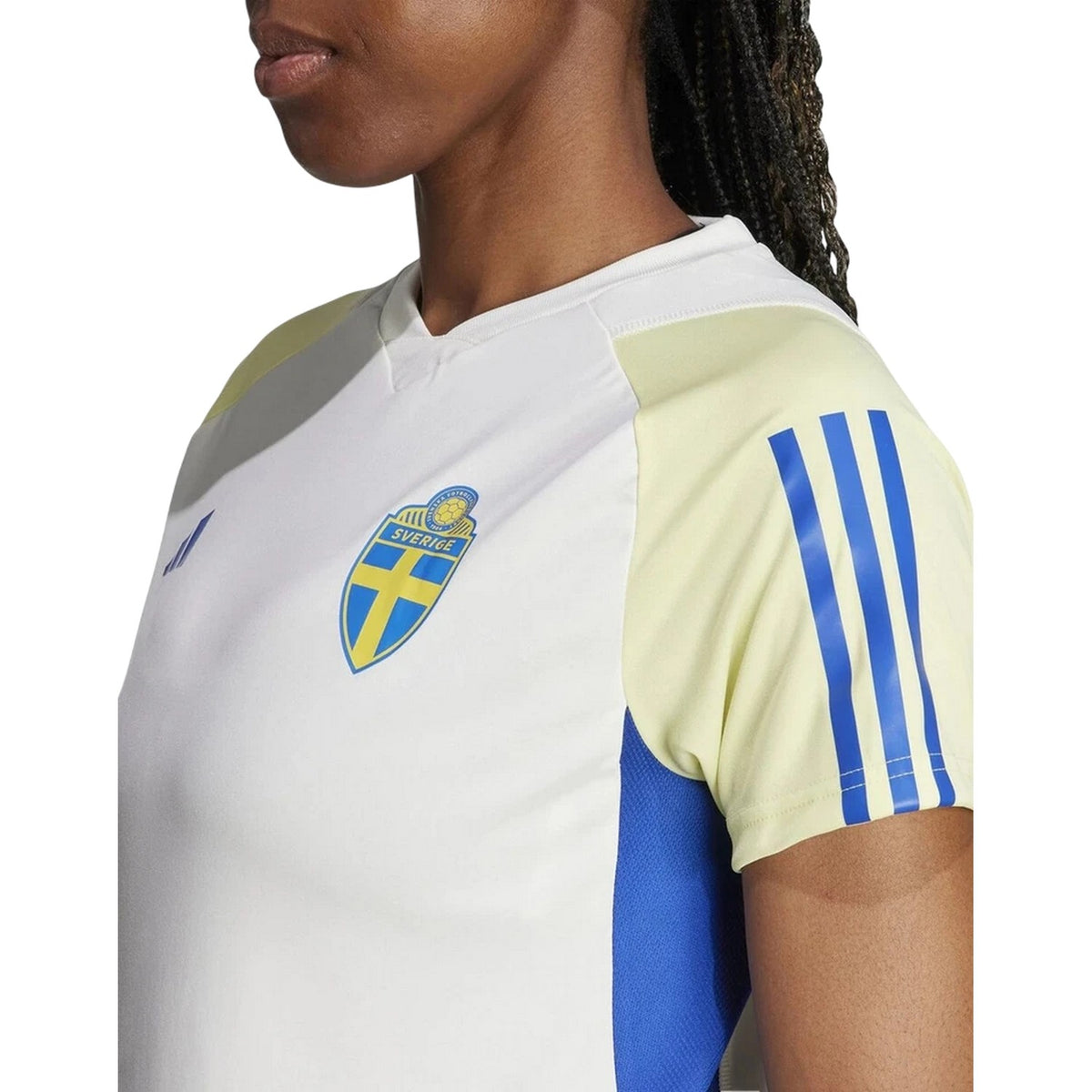 Off White - Side - Adidas Womens-Ladies Sweden FA Jersey
