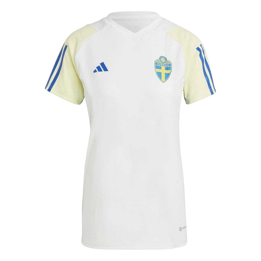Off White - Front - Adidas Womens-Ladies Sweden FA Jersey