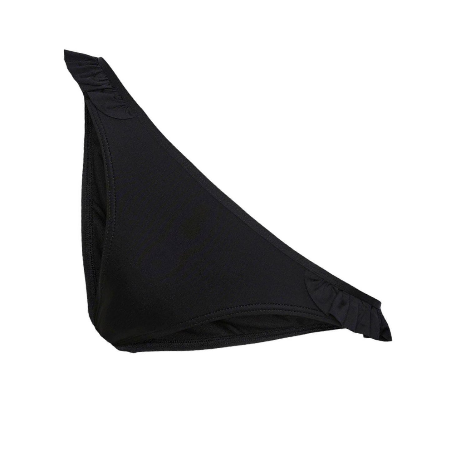 Black - Side - Pieces Womens-Ladies Frilled Bikini Bottoms