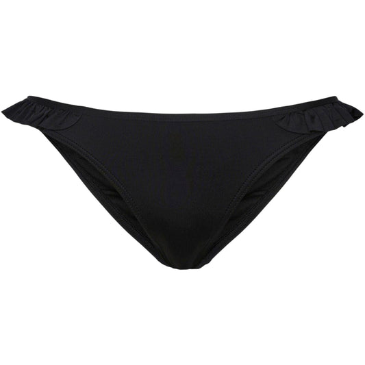 Black - Front - Pieces Womens-Ladies Frilled Bikini Bottoms