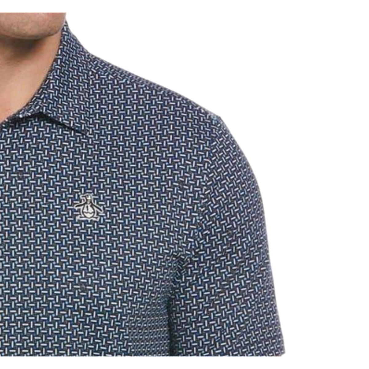 Caviar - Side - Original Penguin Mens Geometric Golf Polo Shirt
