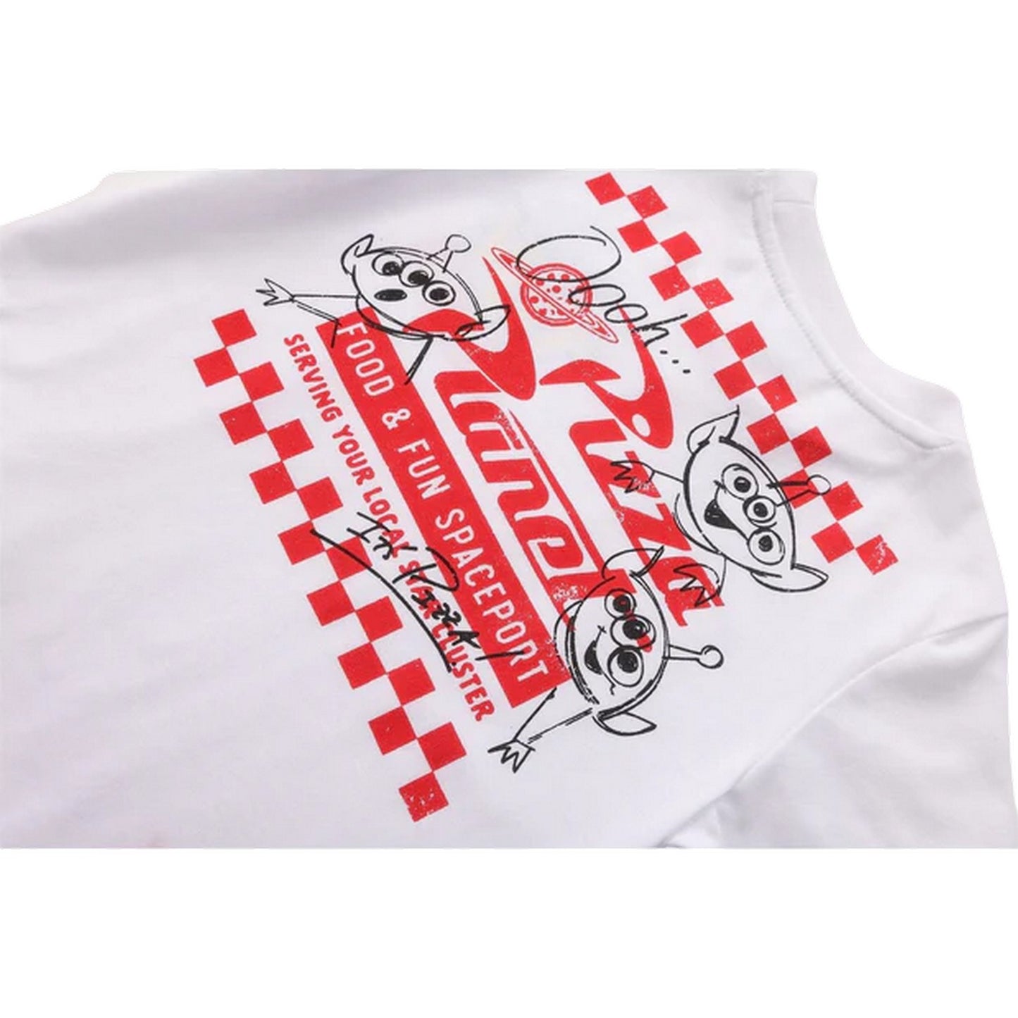 White-Red - Lifestyle - Toy Story Childrens-Kids Pizza Planet Alien T-Shirt