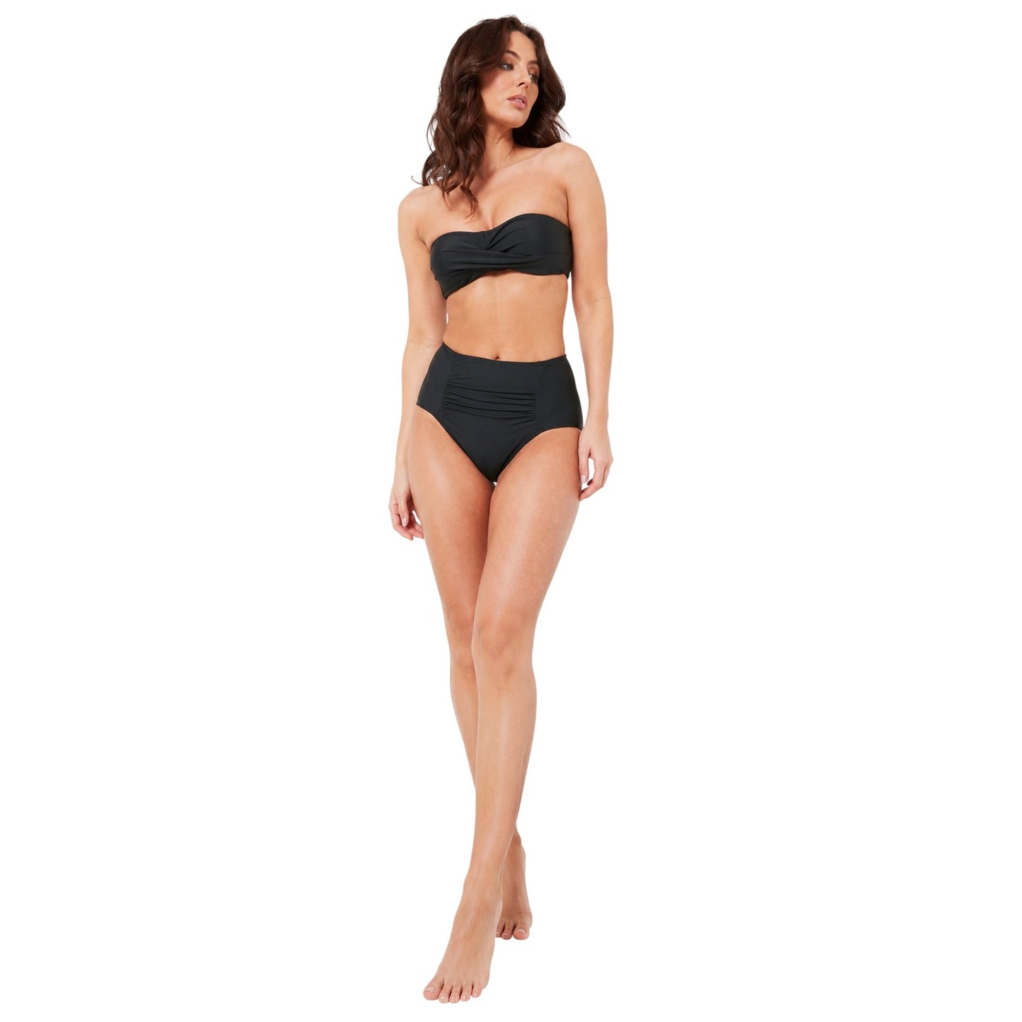 Black - Lifestyle - Be You Womens-Ladies Twist Multiway Bikini Top