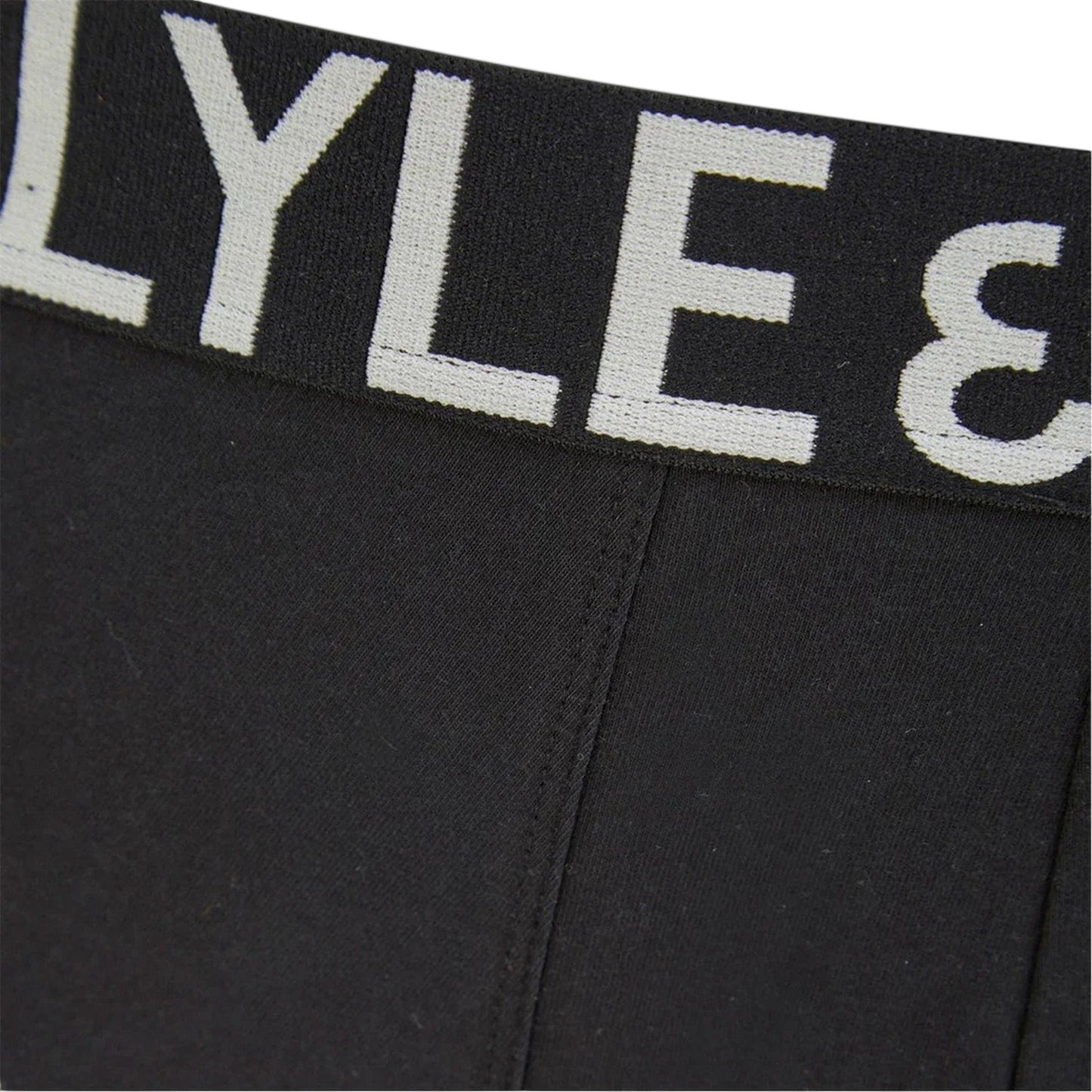 Black - Side - Lyle & Scott Mens Cotton Blend Boxer Shorts (Pack of 3)