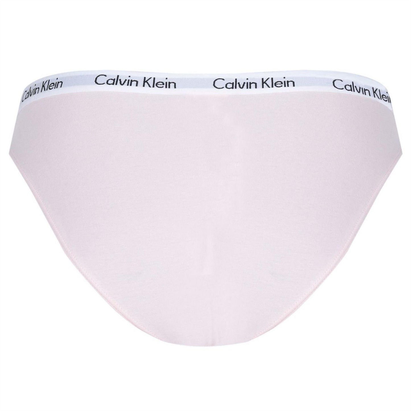 White-Black - Pack Shot - Calvin Klein Womens-Ladies Carousel Cotton Blend Bikini Bottoms