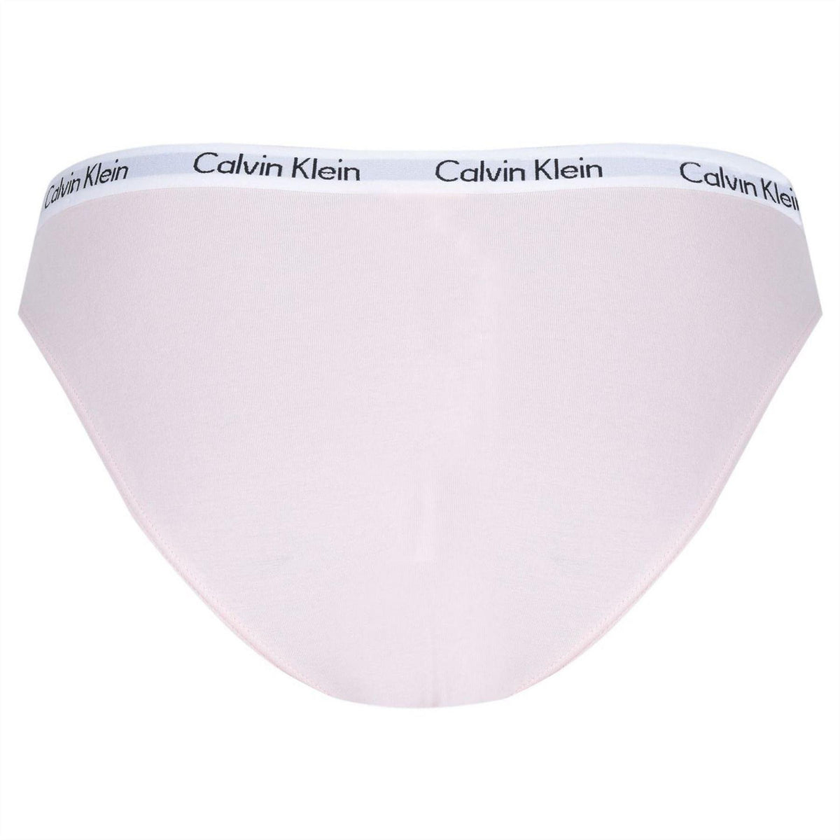 White-Black - Pack Shot - Calvin Klein Womens-Ladies Carousel Cotton Blend Bikini Bottoms