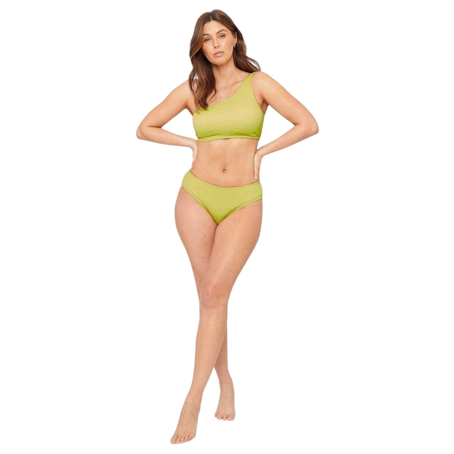 Lime - Lifestyle - Be You Womens-Ladies Textured Bikini Bottoms