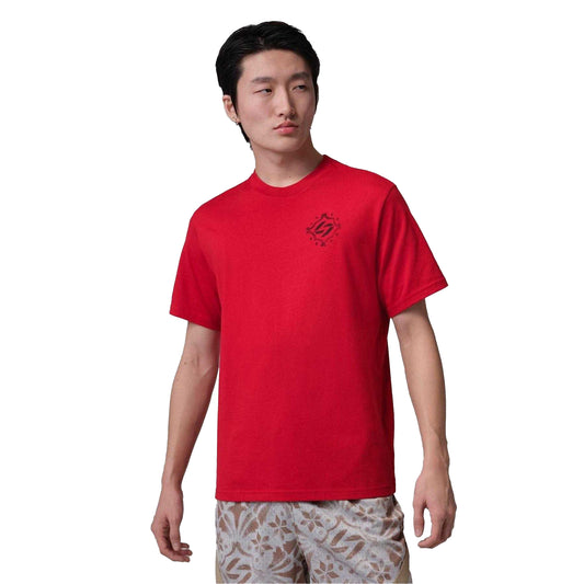 Red-Black - Front - Nike Mens Air Jordan Luka GFX T-Shirt