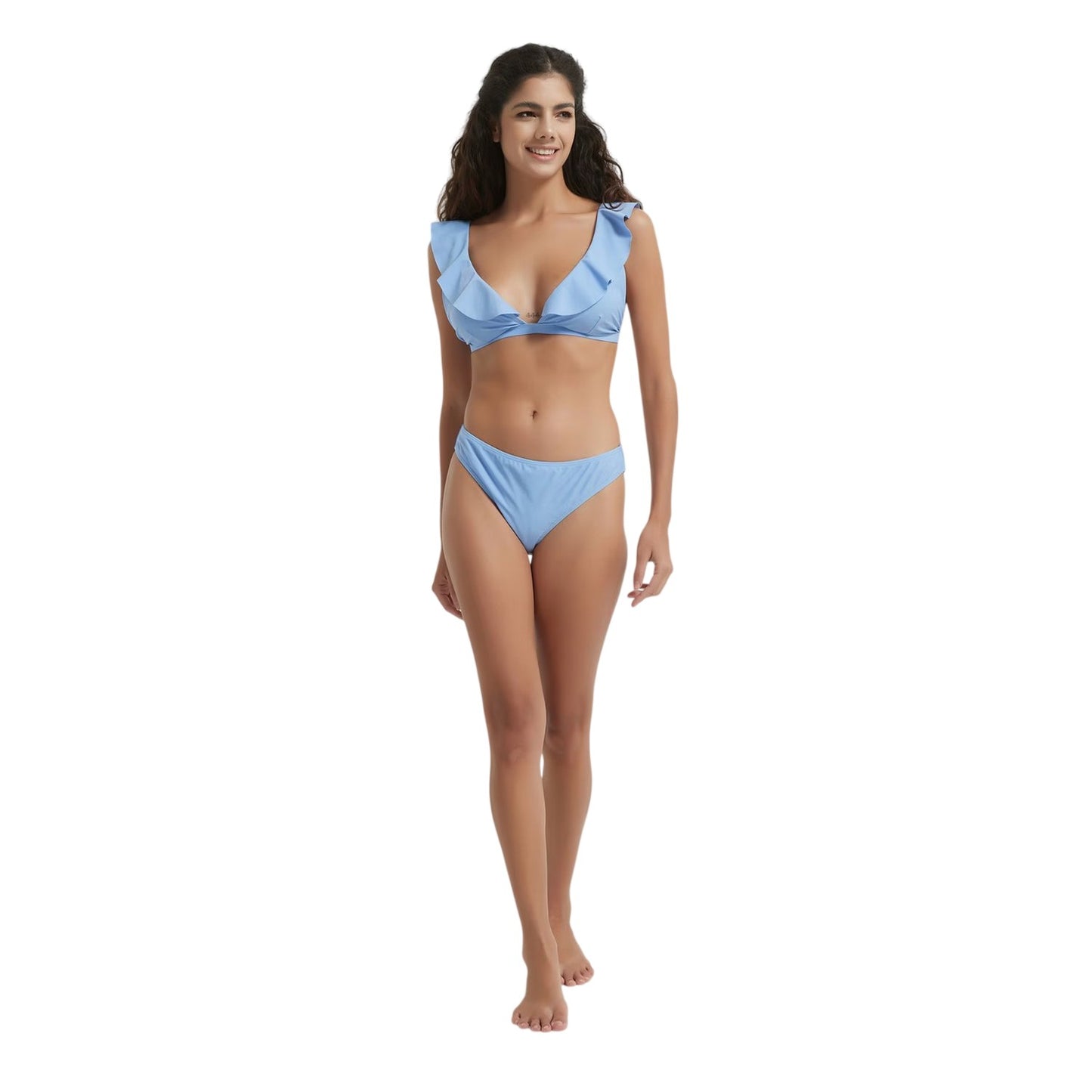 Blue - Side - Be You Womens-Ladies Seamless Bikini Bottoms