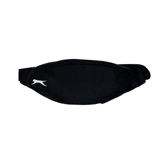 Black - Front - Slazenger Logo Sport Bum Bag