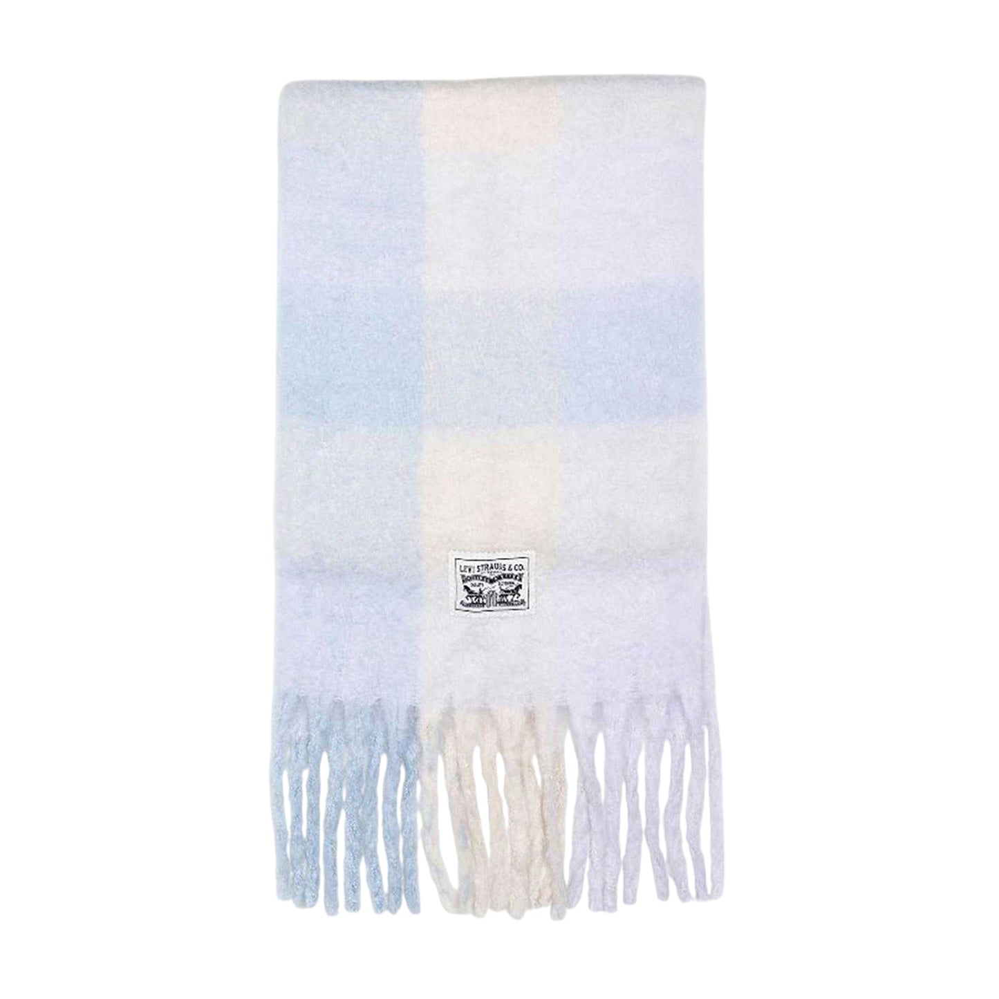 Multicoloured - Back - Levis Plaid Knitted Lightweight Scarf