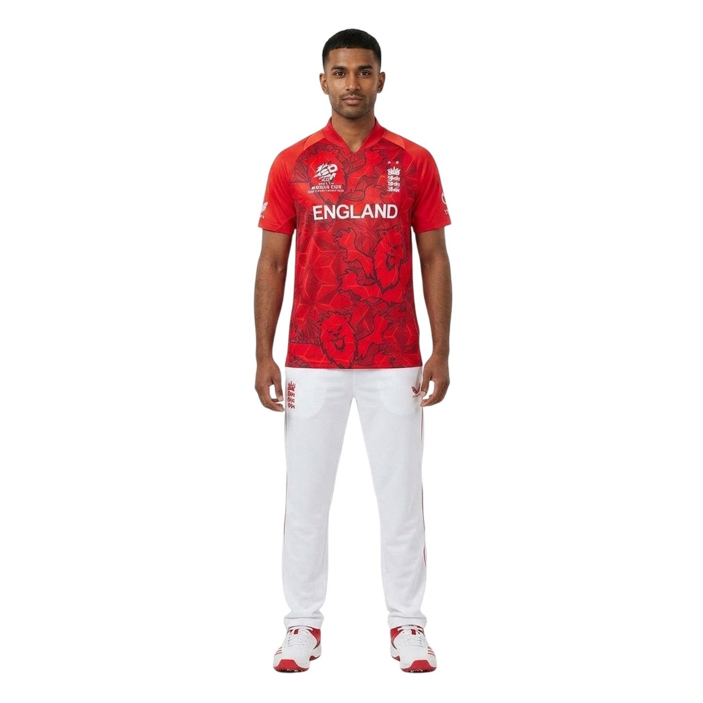 Red - Lifestyle - Castore Mens Ecb T20 England Cricket Replica Cricket Shirt