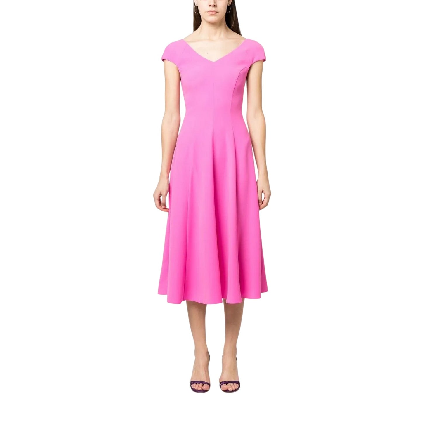 Pink - Lifestyle - Emporio Armani EA7 Womens-Ladies Cut-Out Back Midi Dress