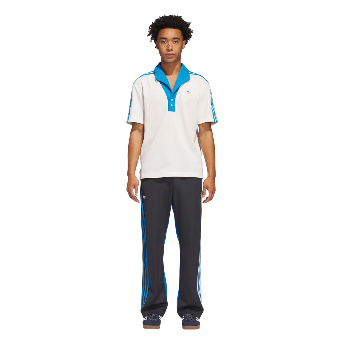 White-Blue - Lifestyle - Adidas Mens Edison Chen Pique Polo Shirt