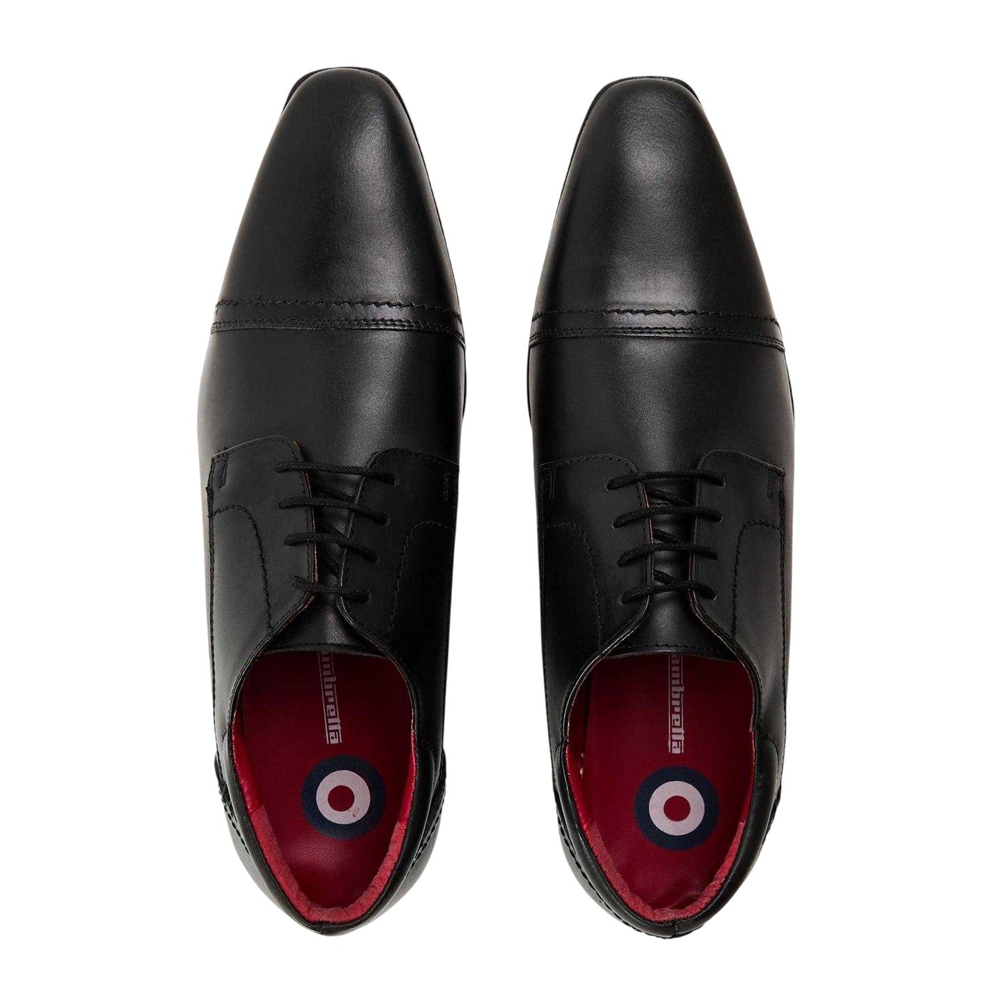 Black - Side - Lambretta Mens Plain Low Cut Trainers