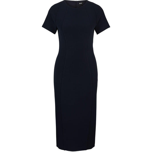 Dark Blue - Front - Boss Womens-Ladies Dukeva Wrap Dress