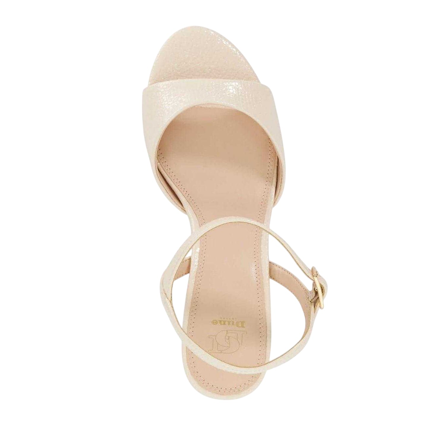 Ecru - Lifestyle - Dune London Womens-Ladies Patent Leather Open Toe Sandals