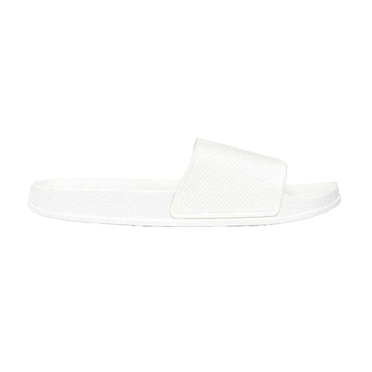 White - Front - Threadbare Mens Arlo Slides