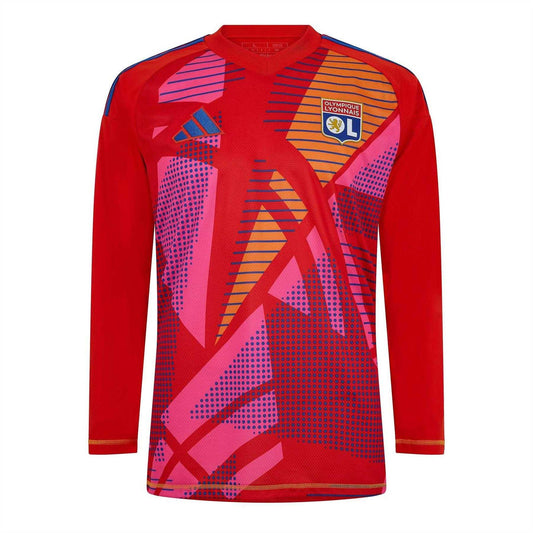 Red - Front - Adidas Mens Olympique Lyonnais Performance Goalkeeper Jersey