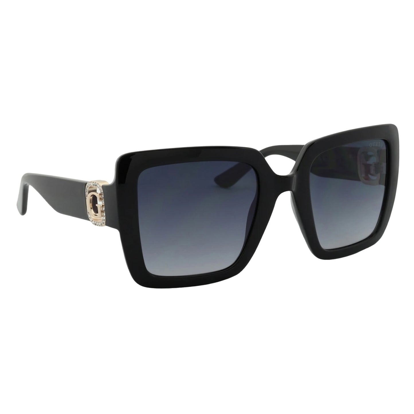 Shiny Black - Back - Guess Womens-Ladies Lyla Square Sunglasses