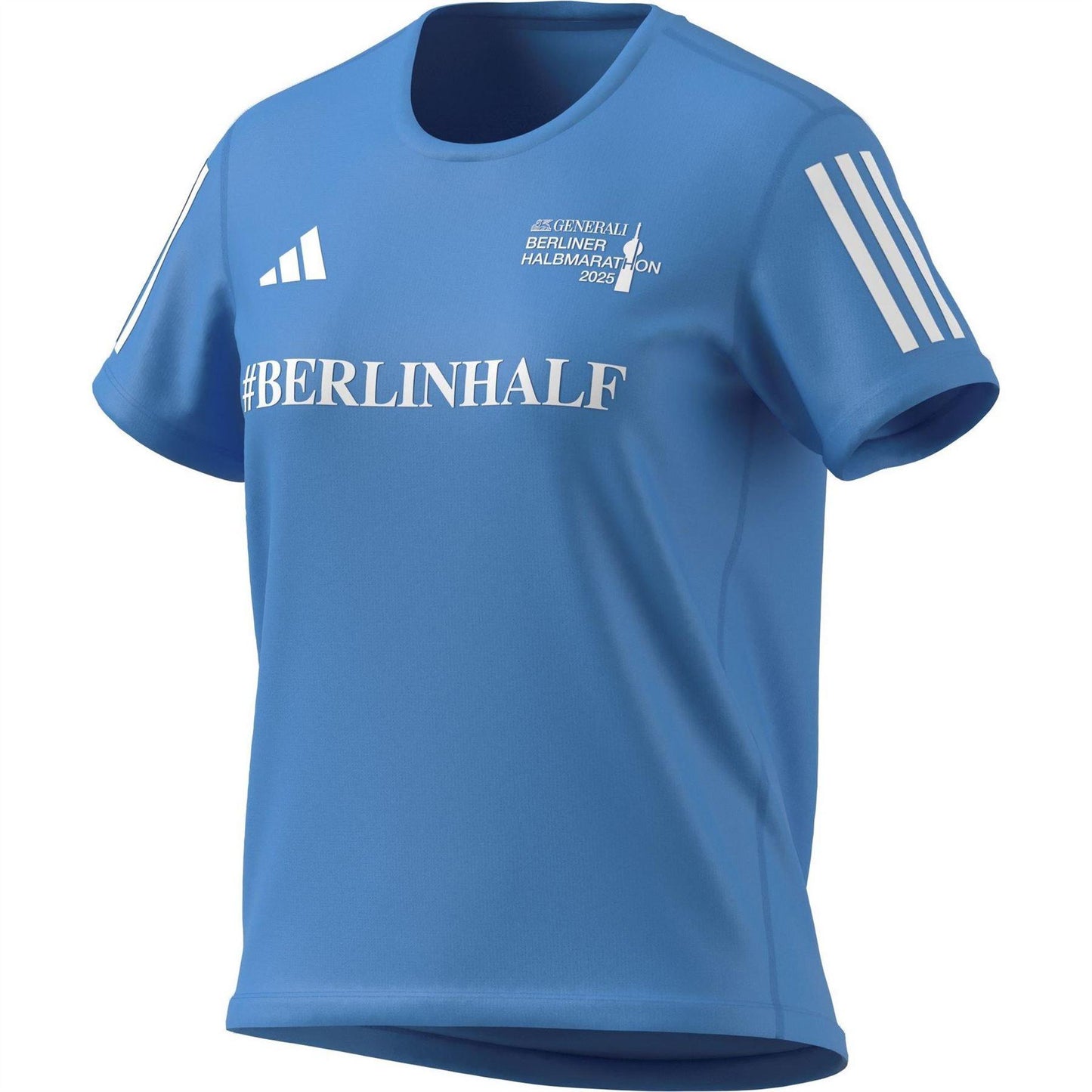 Blue Burst - Side - Adidas Womens-Ladies Berlin Half Logo T-Shirt