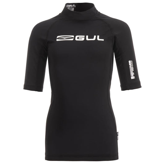 Black - Front - Gul Childrens-Kids Short-Sleeved Rash Guard