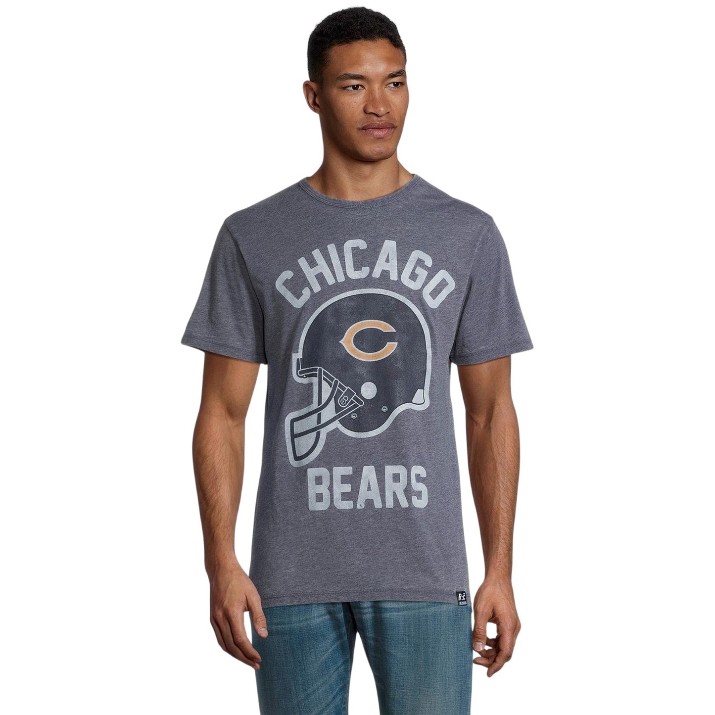 Blue - Side - Chicago Bears Mens NFL Short-Sleeved T-Shirt