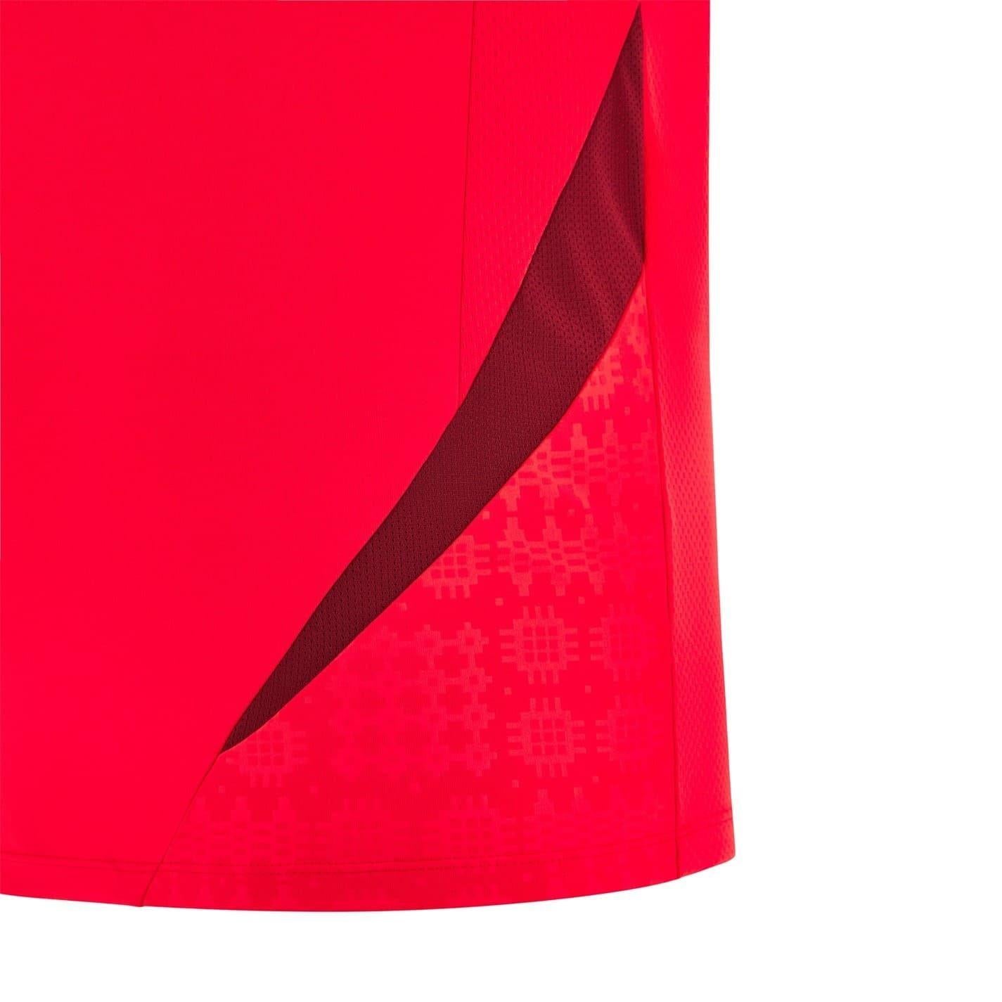 Red - Lifestyle - Macron Mens 2025 Wales RU Sleeveless Rugby Shirt