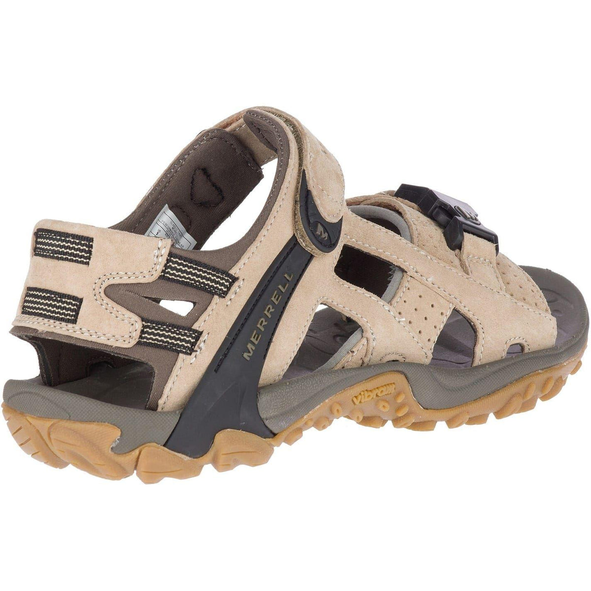 Taupe - Pack Shot - Merrell Mens Kahuna Iii Suede Sandals