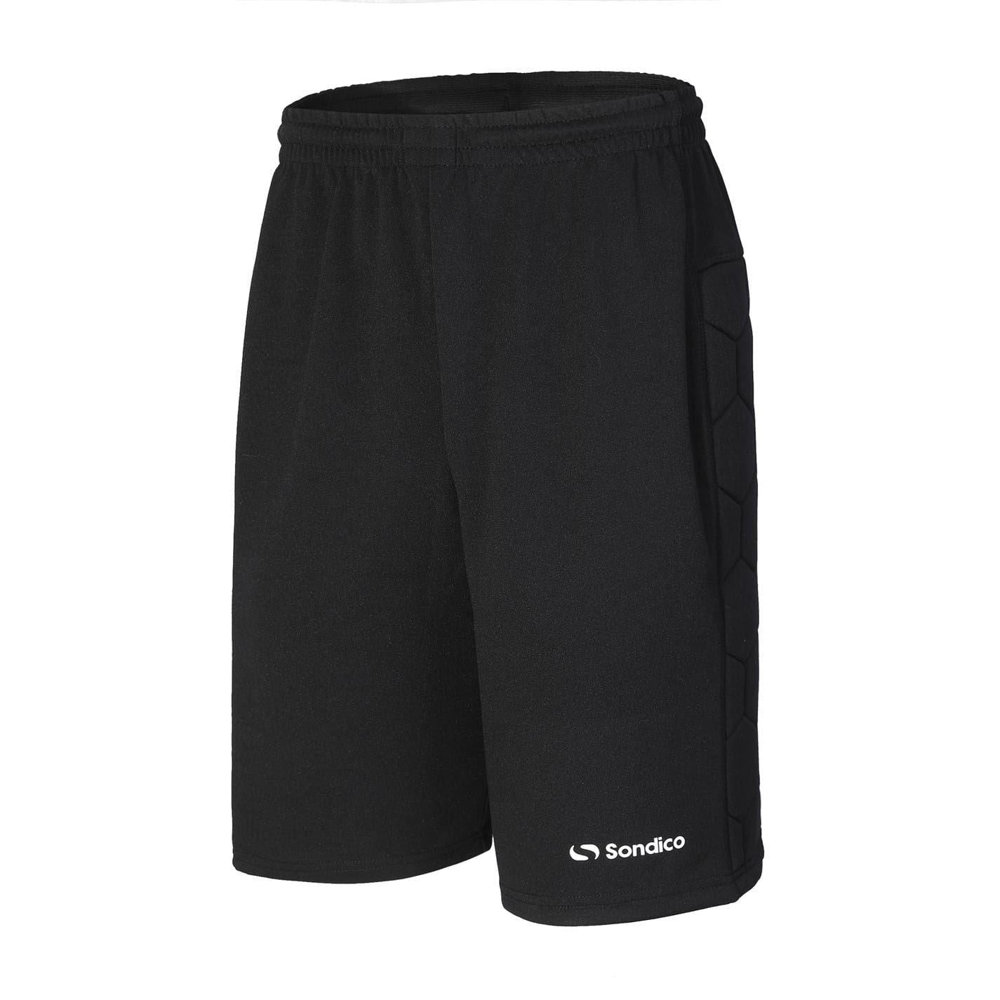 Black - Side - Sondico Mens Padded Goalkeeper Shorts